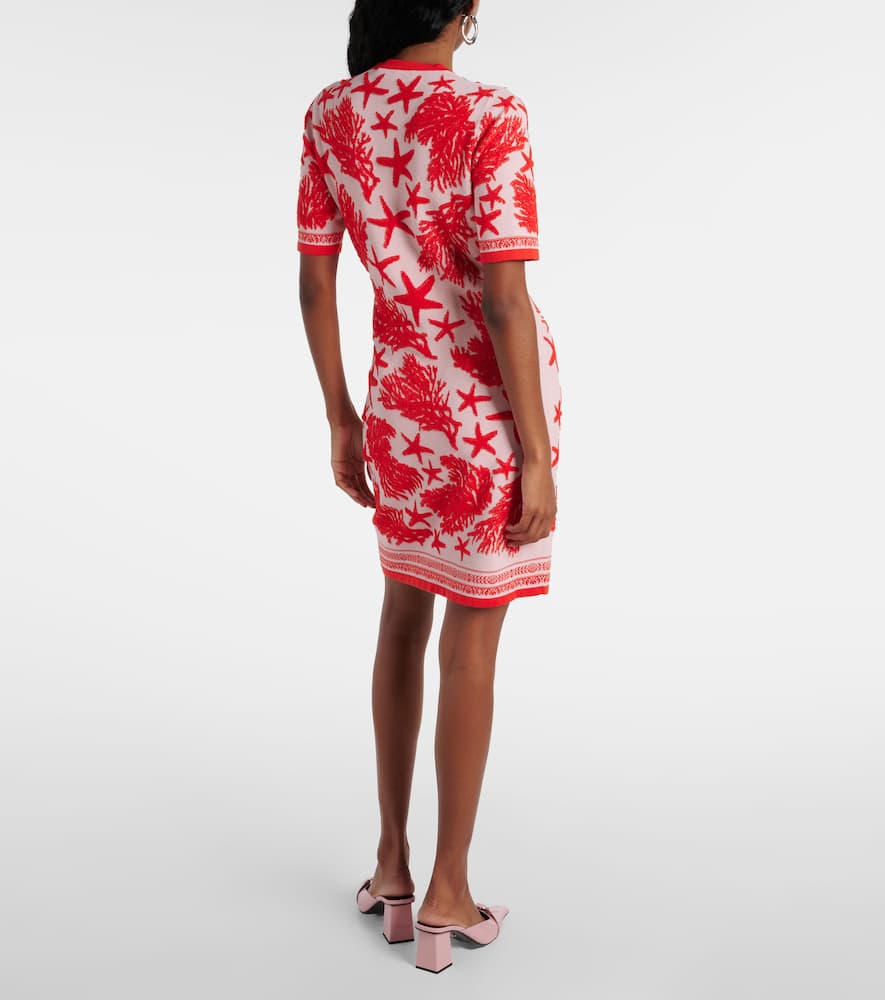 Barocco Sea jacquard minidress