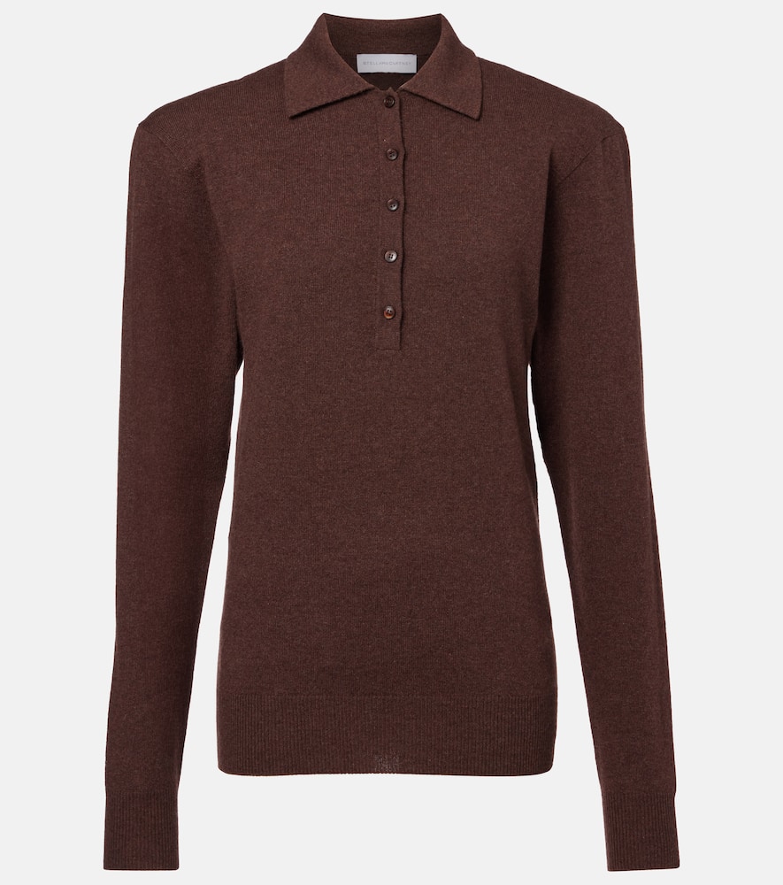 Cashmere and wool polo sweater