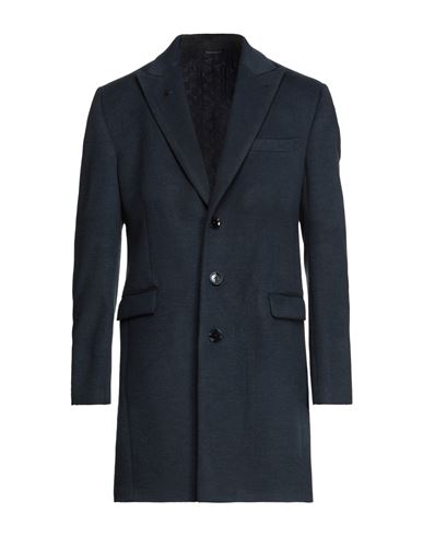 Man Coat Midnight blue Size 40 Polyester, Viscose