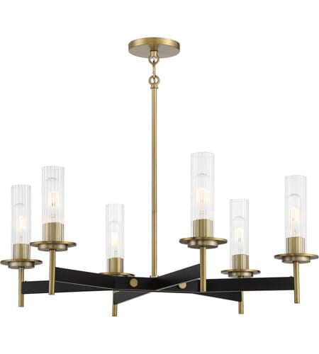 Baldwin Park 6-Light Chandelier in Coal and Soft Bra