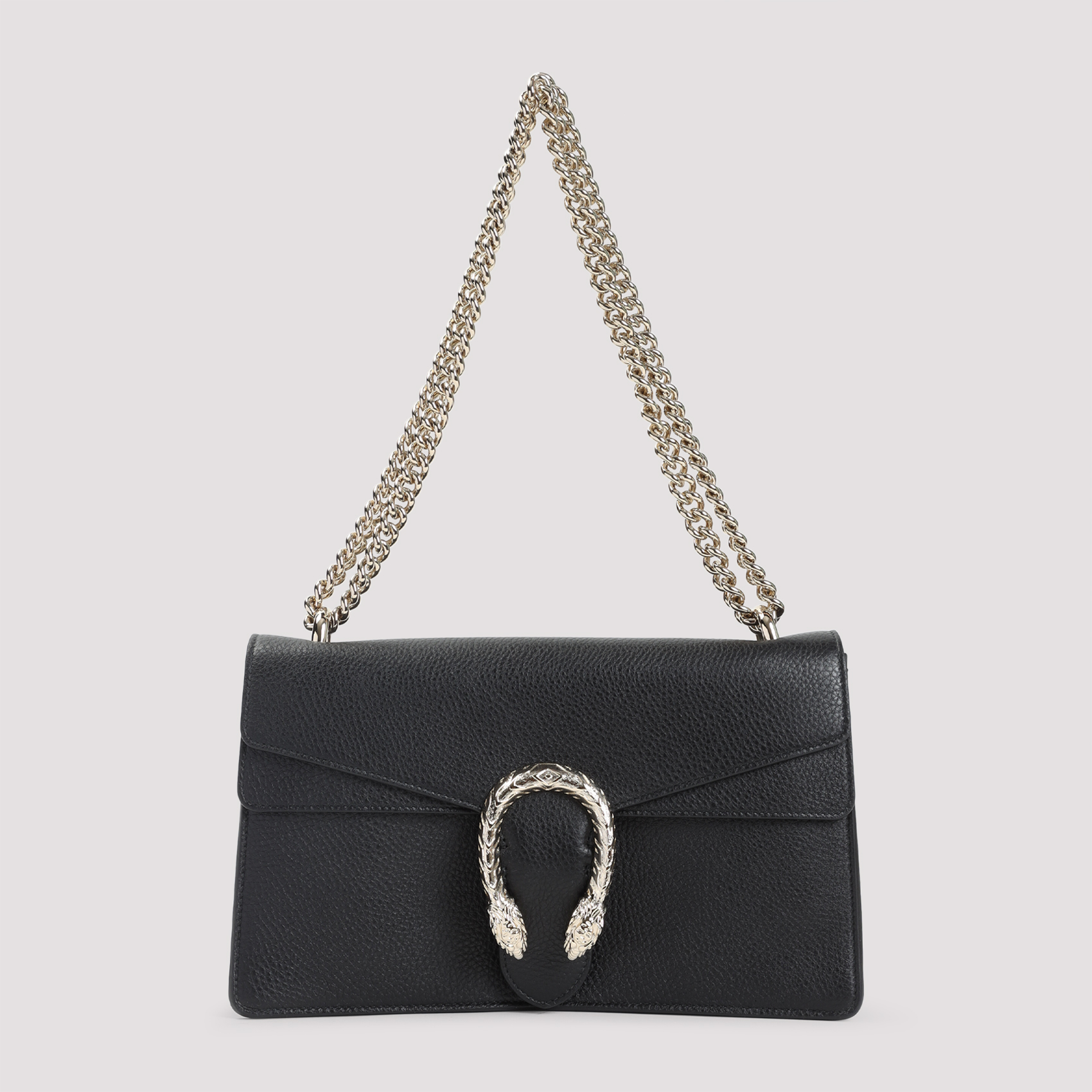 Dionysus Shoulder Bag Black Grained Leather - Women