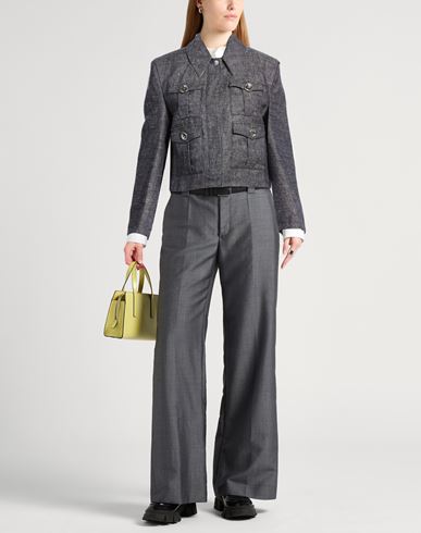 Woman Denim outerwear Blue Size 6 Linen, Viscose, Hemp, Silk