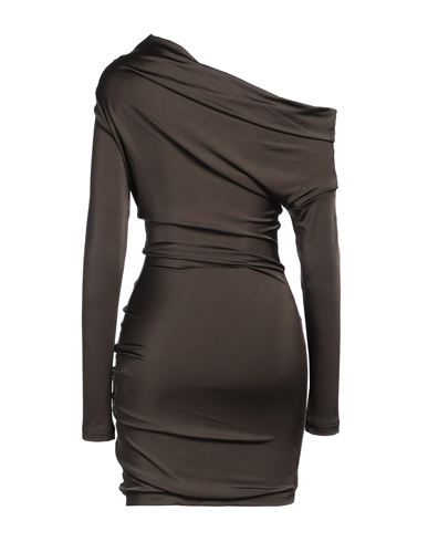 Woman Mini dress Dark brown Size 6 Viscose, Elastane