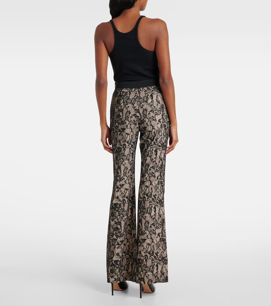 Tokyo patchwork lace flared pants