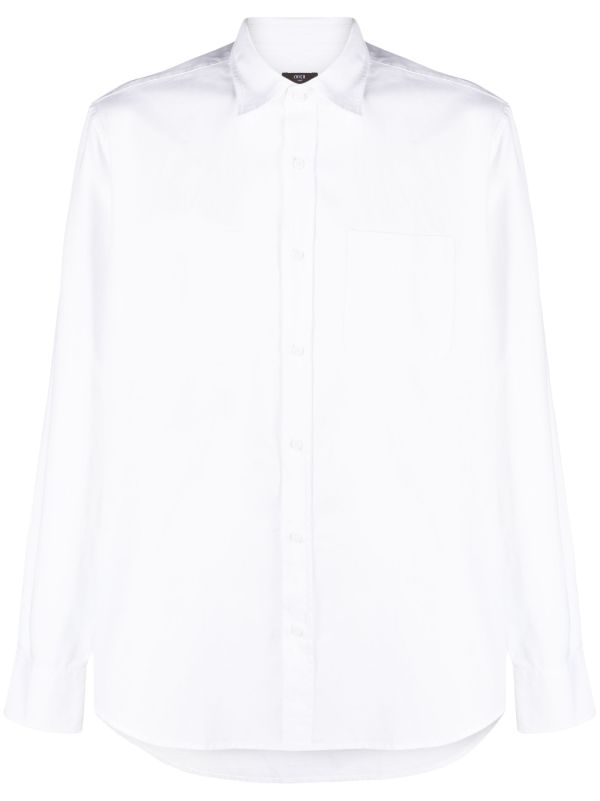 Long-Sleeve Cotton Shirt — White