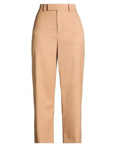 Woman Pants Camel Size 10 Wool, Polyester