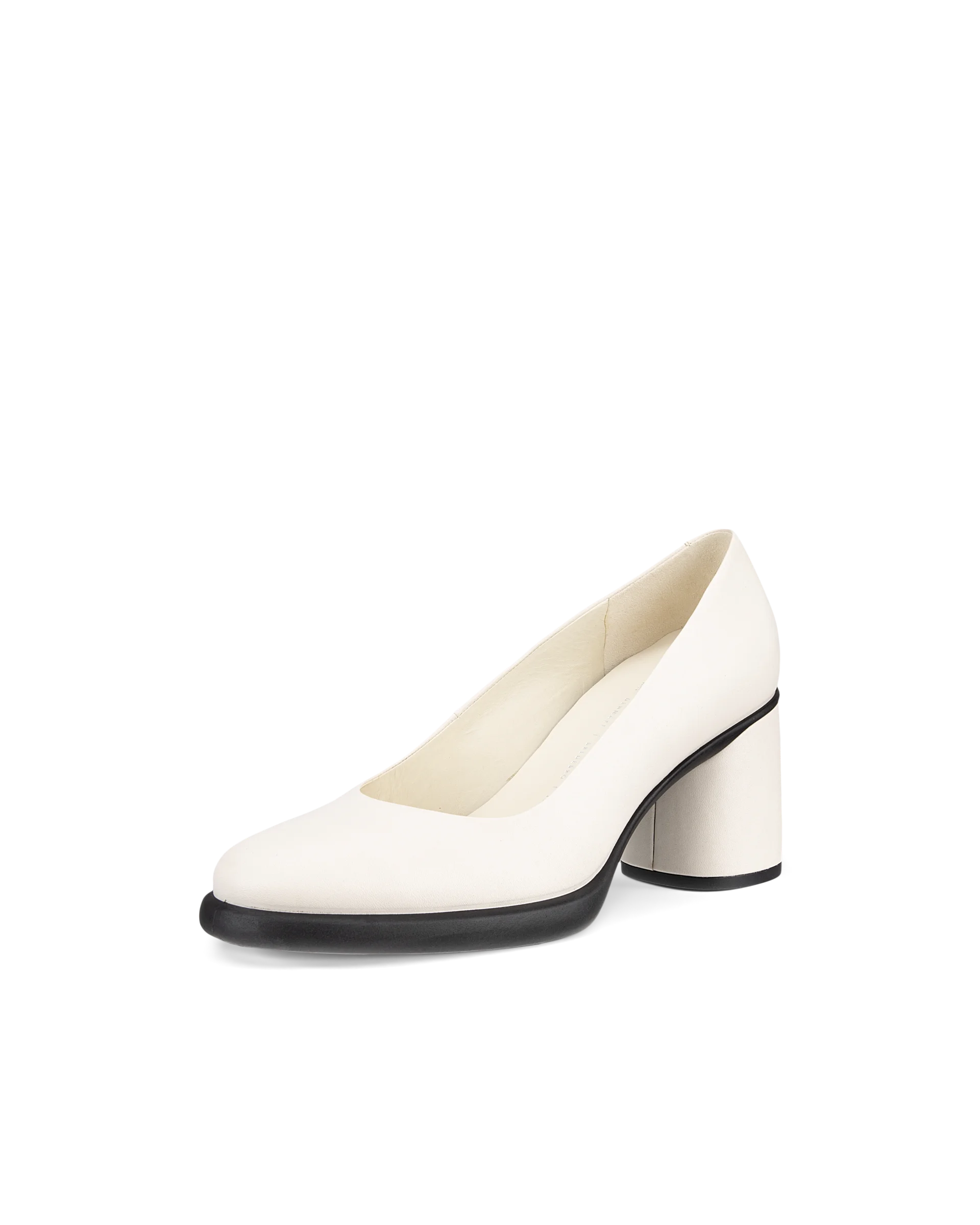 Sculpted LX 55 - Women's Leather Block-Heeled Pump - White