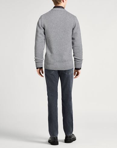 Man Cardigan Grey Size S Merino Wool