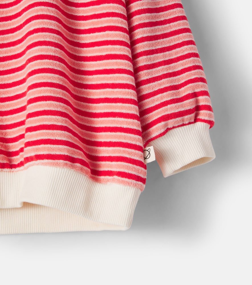 Zen striped cotton-blend terry sweatshirt