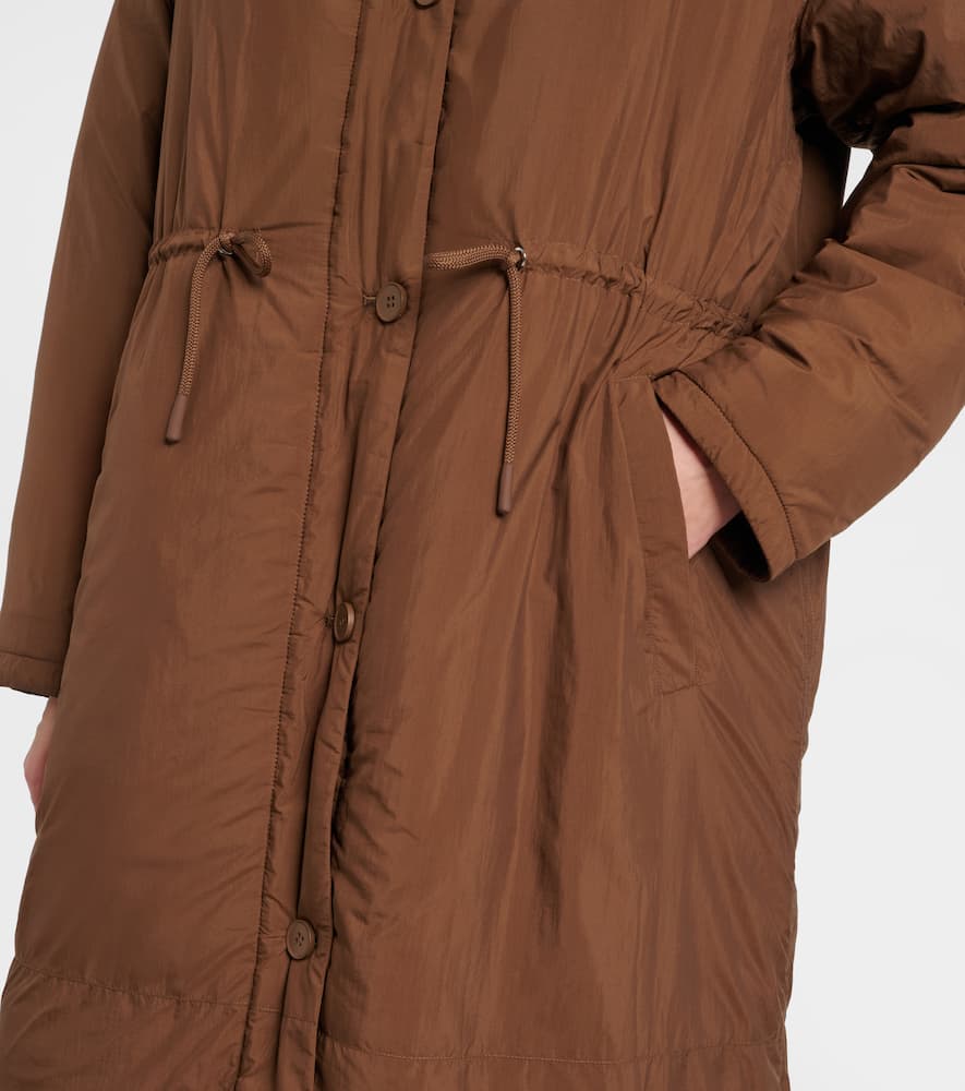 Doudoune shearling-trimmed down coat