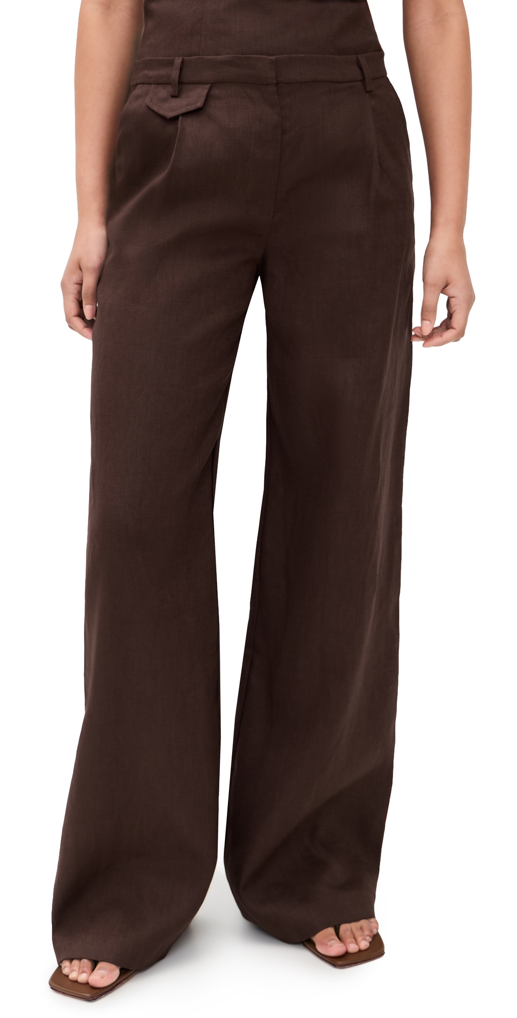 Geordy Hipster Linen Pants Chocolate