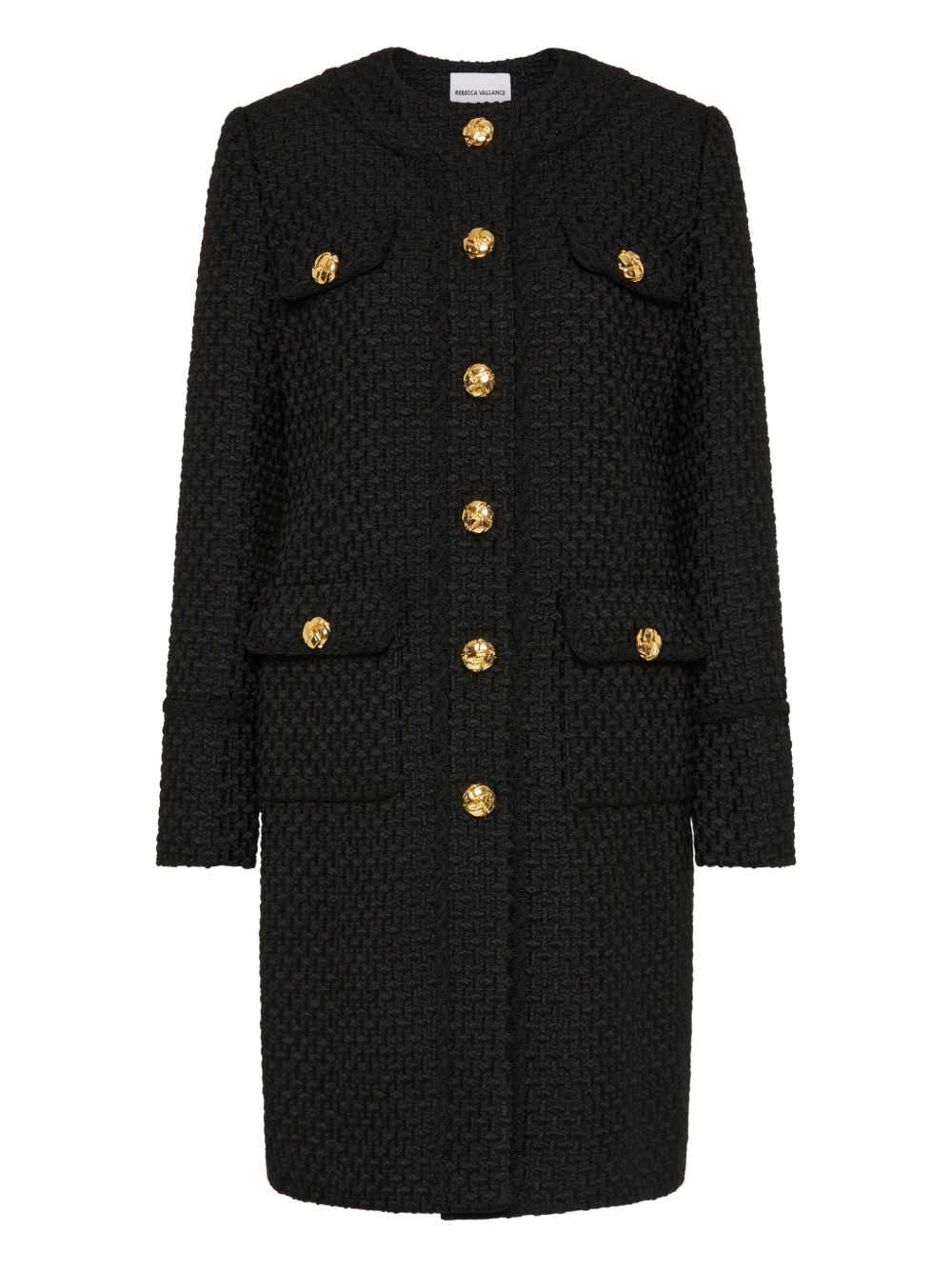 Kimberly double-breasted coat - Black