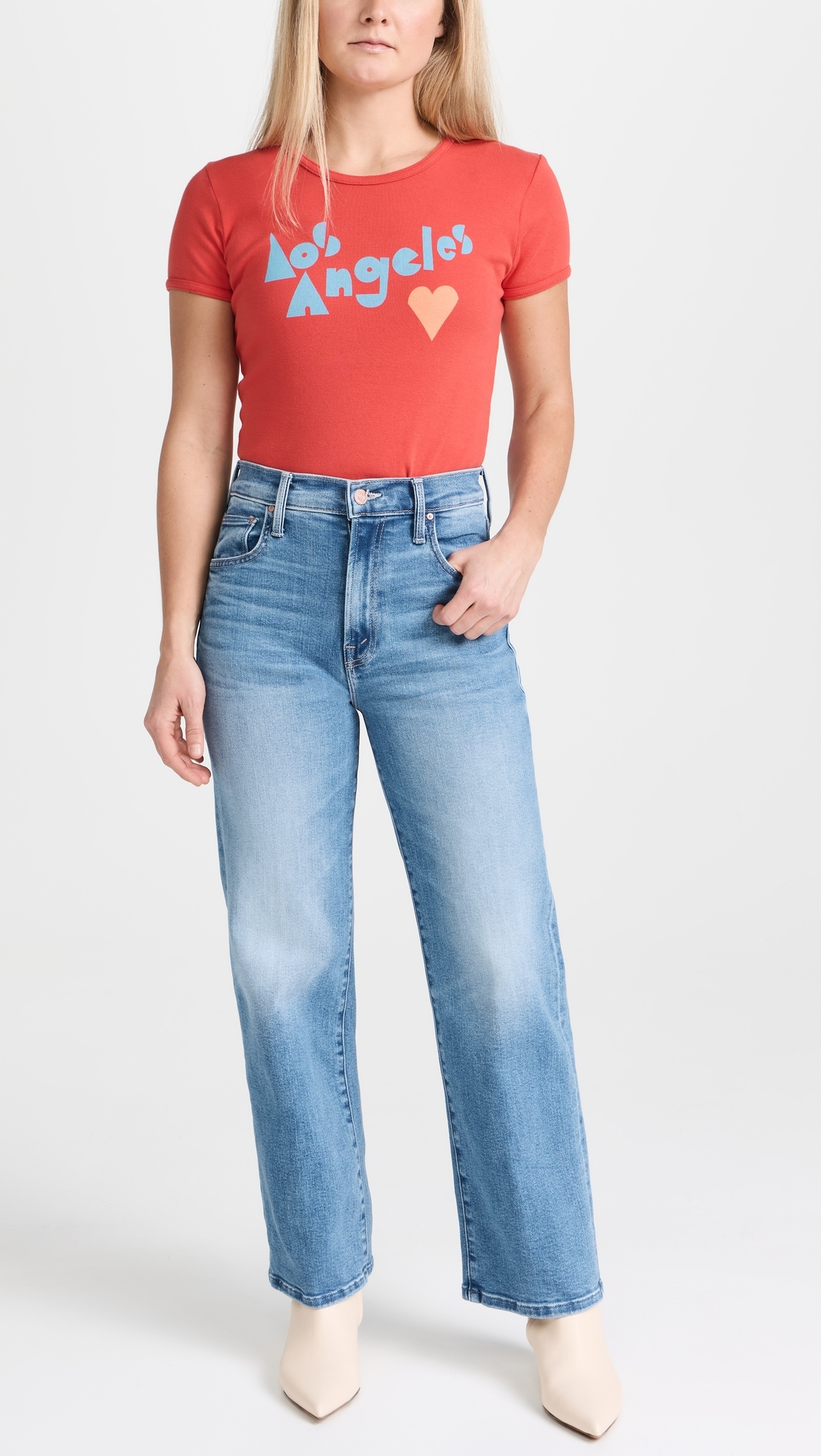 Petite Lil Zip Rambler Flood Jeans Out of the Blue