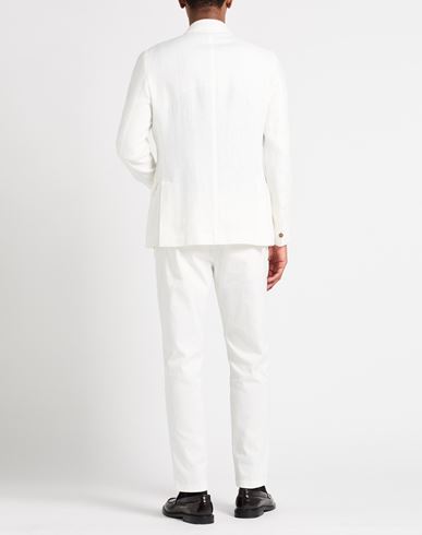 Man Blazer White Size 40 Linen