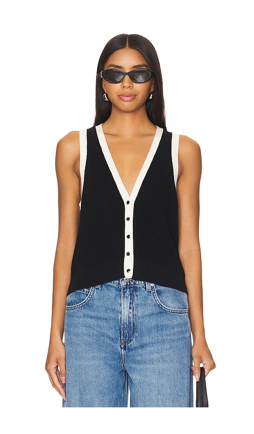 525 Claudia Button Shaker Vest in Black. -  XS also in