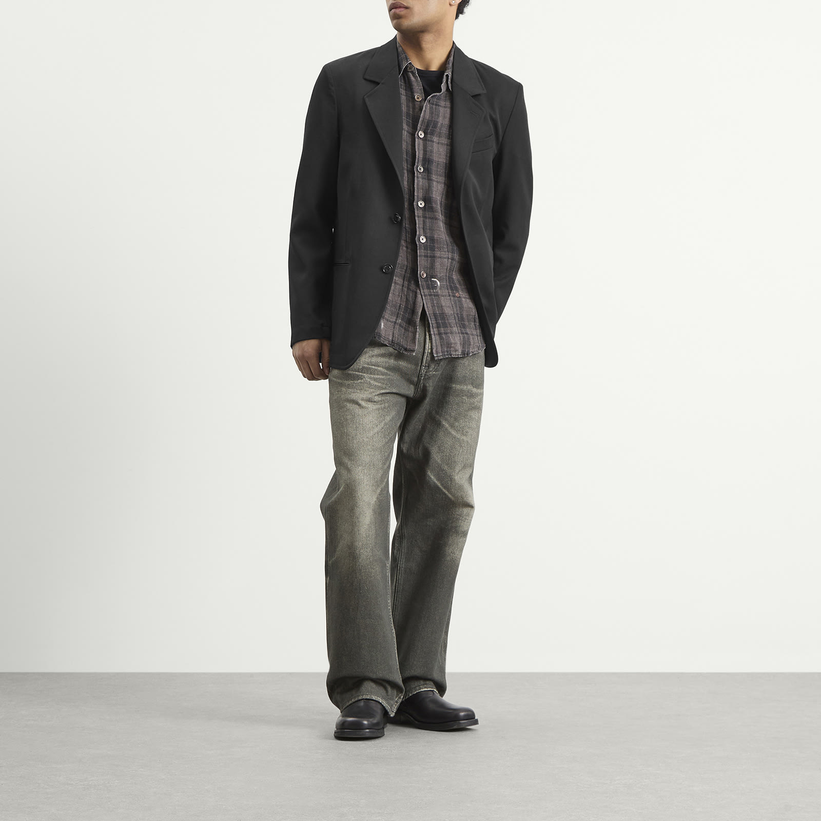 Men's Unconstructed Ceremony Blazer in Black