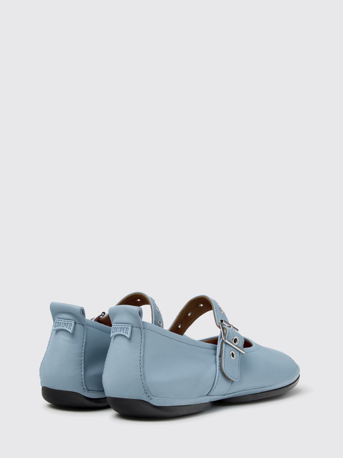 Right Nina Calfskin Mary Jane Flats with Adjustable Strap