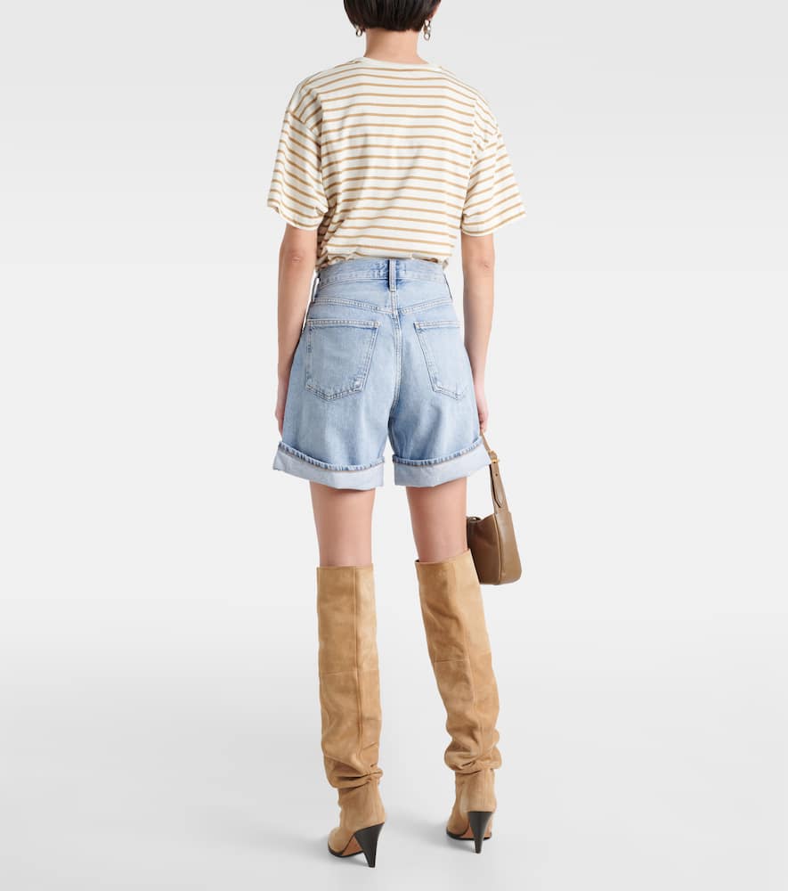 Dame high-rise denim shorts