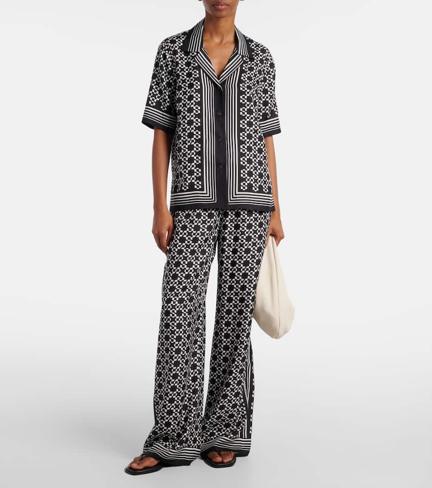 Koda printed bowling shirt
