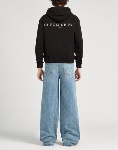 Man Sweatshirt Black Size L Cotton