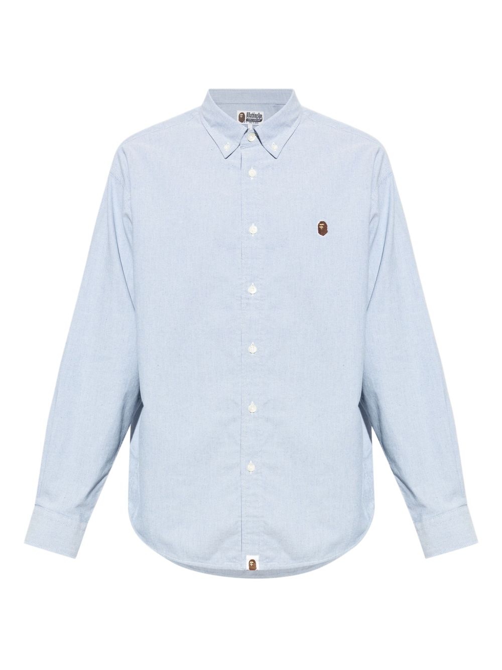 A BATHING APE® logo-appliqué shirt - White