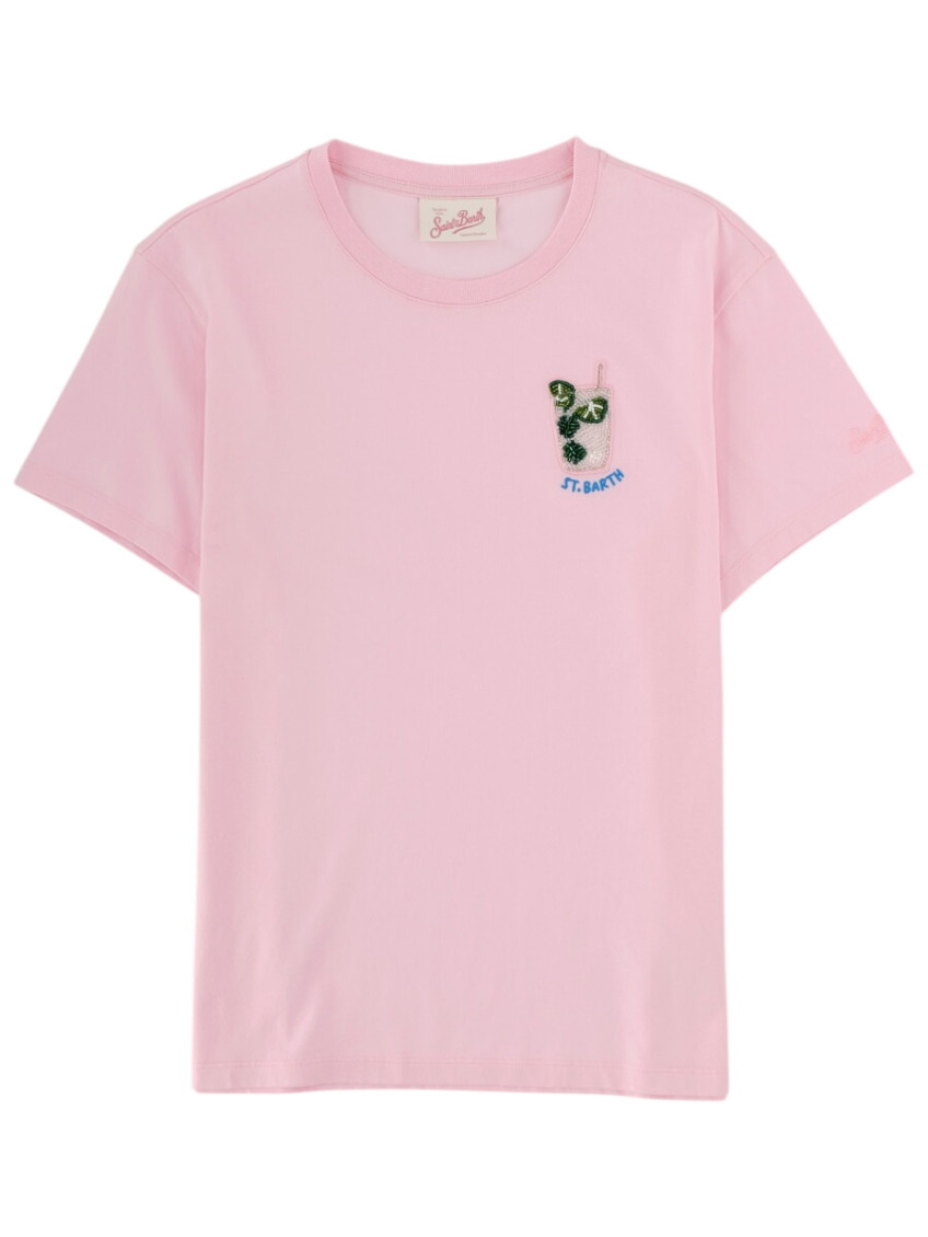 Pink Graphic Crew Neck T-Shirt