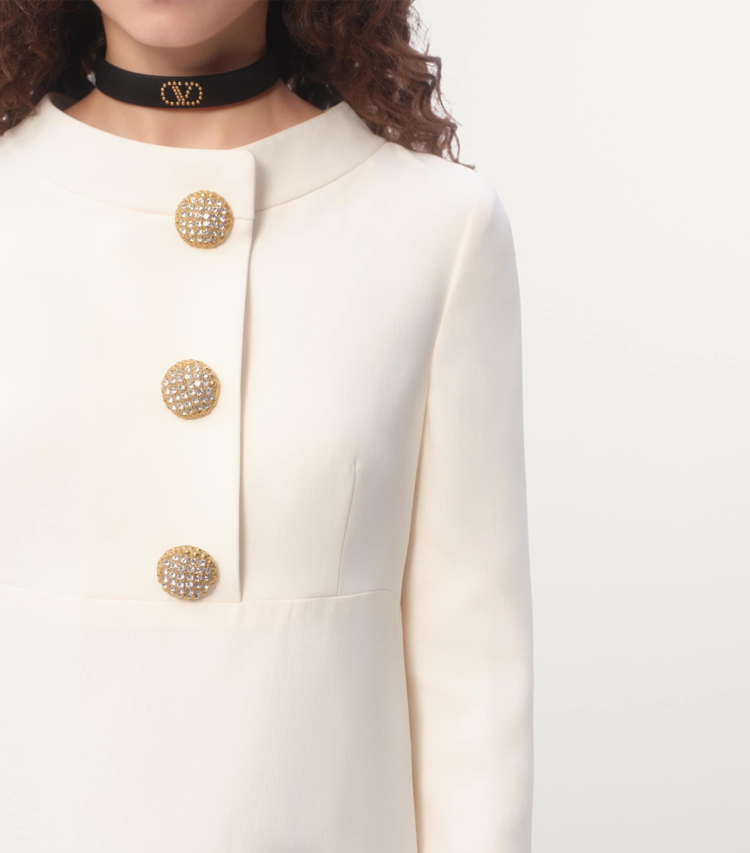 Virgin Wool-Silk Midi Dress