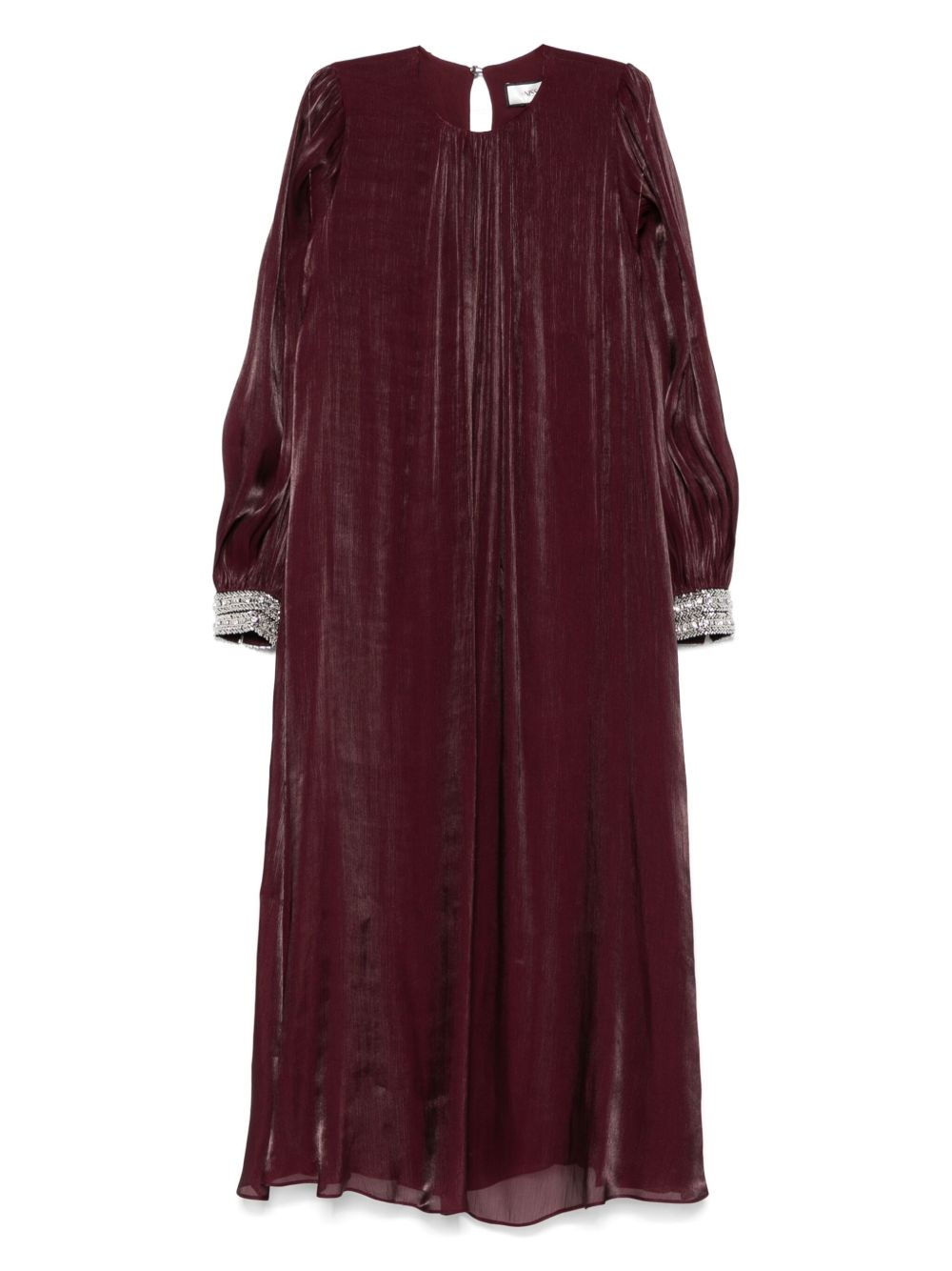 NISSA bead-embellished midi dress - Red