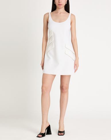 Woman Mini dress Off white Size 4 Polyester, Virgin Wool, Elastane, Polyamide
