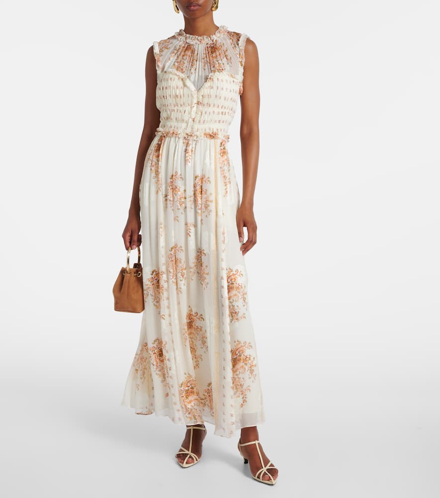 Kasia floral silk-blend maxi dress
