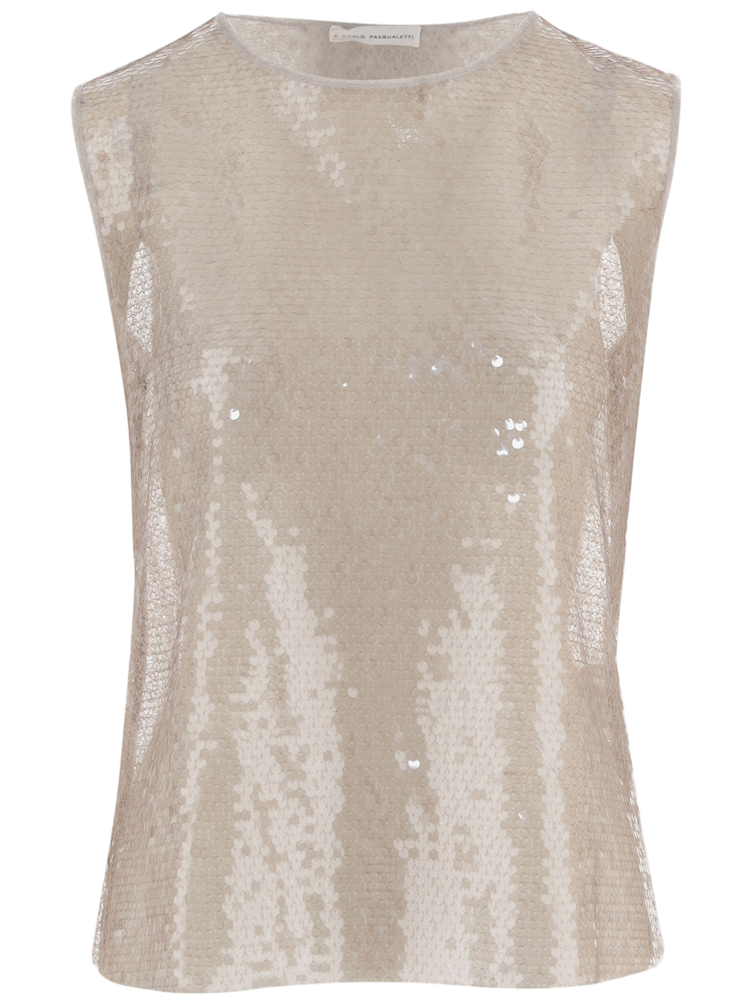 Sequined Round Neck Top