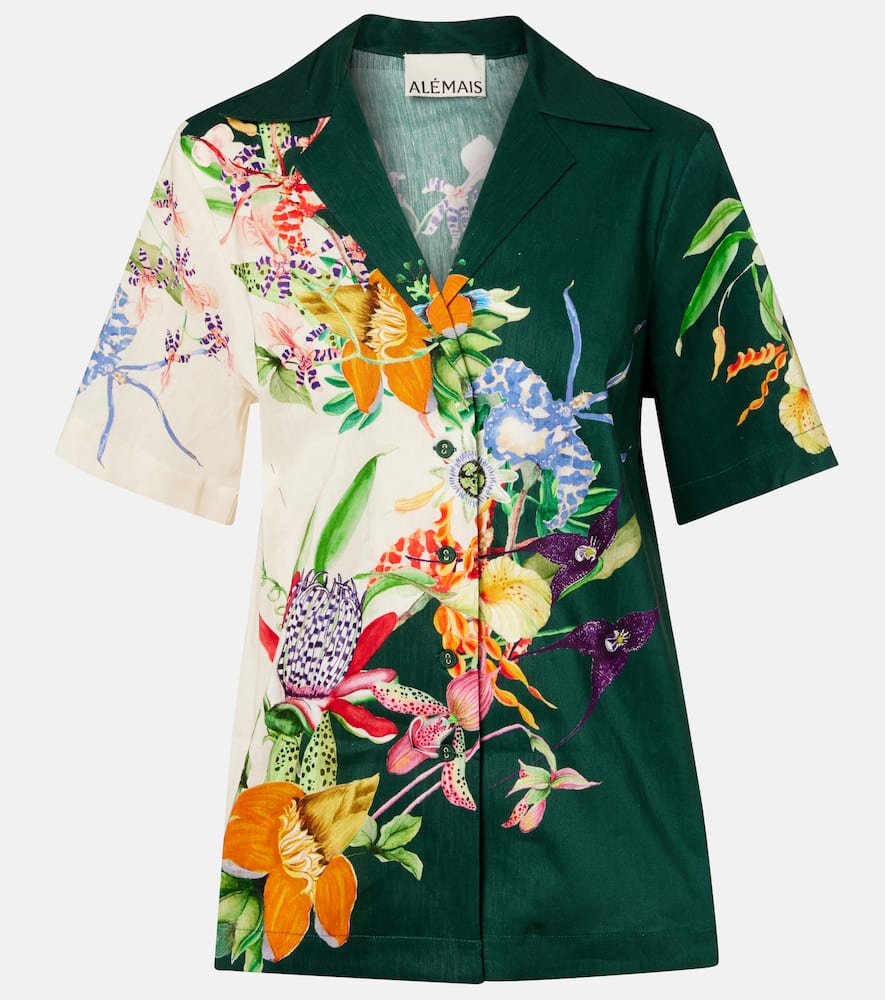 Alémais Aggie floral linen-blend shirt