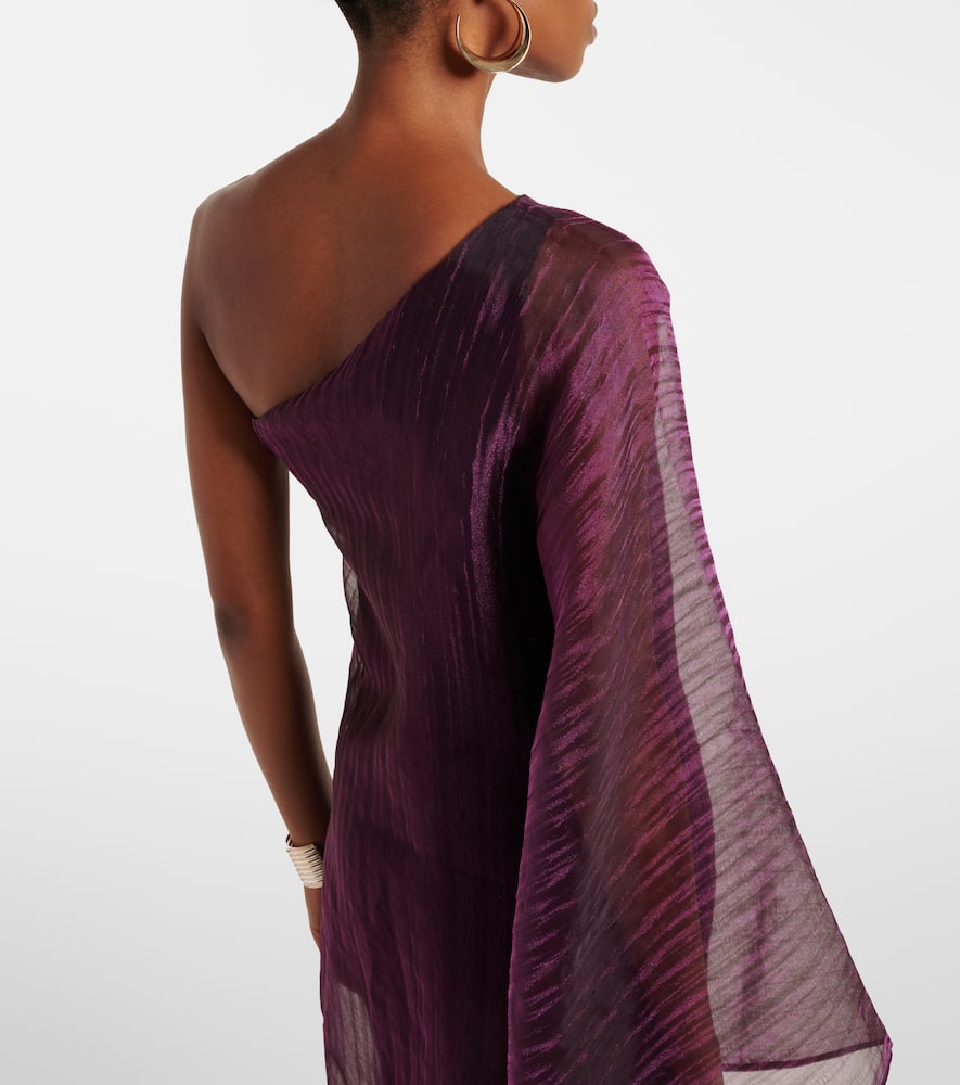 Betsy one-shoulder cady gown