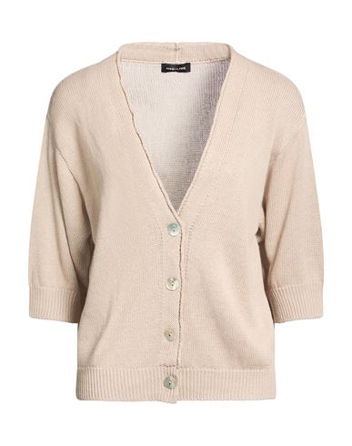 Woman Cardigan Beige Size 6 Linen, Organic cotton