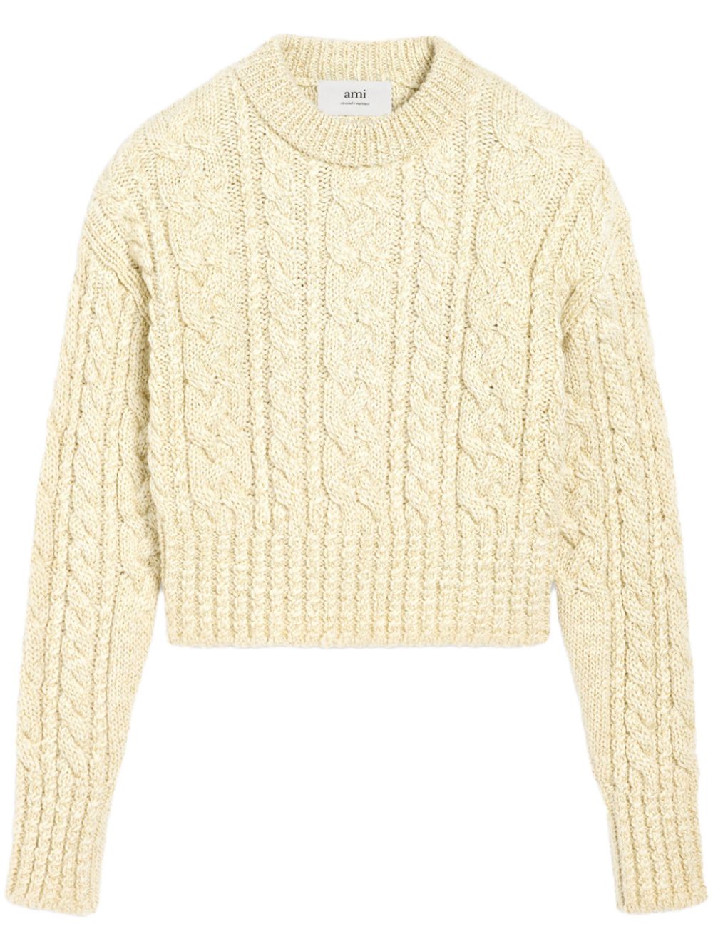 Cable Knit Lurex jumper - Neutrals