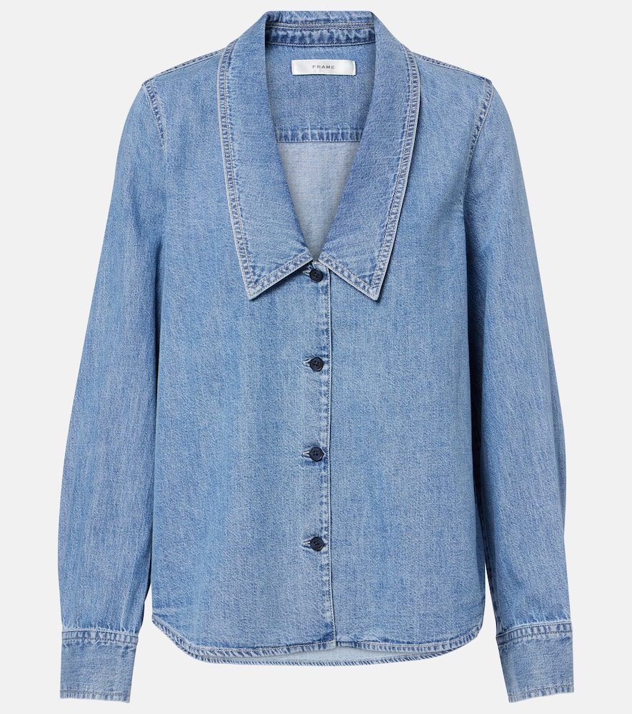 Low Collar denim shirt