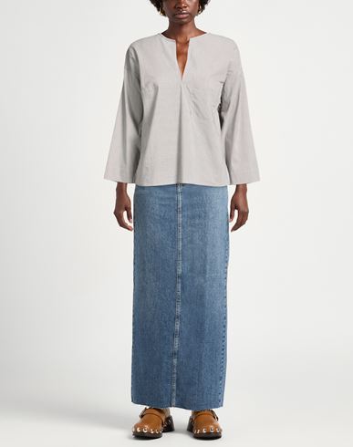 Woman Top Charcoal Size XS Cotton, Polyamide, Elastane