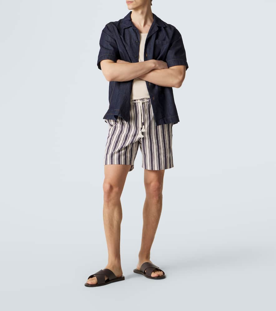 Alex striped cotton shorts
