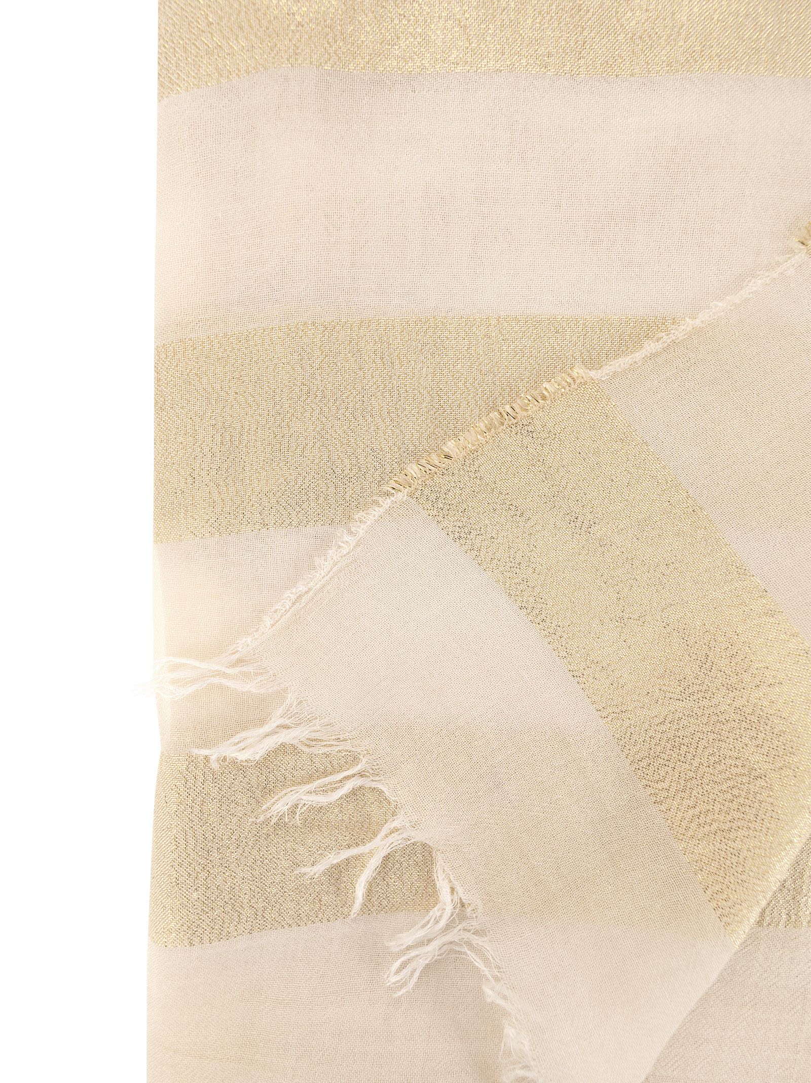 Modal, Viscose And Lurex Yoke Scarf