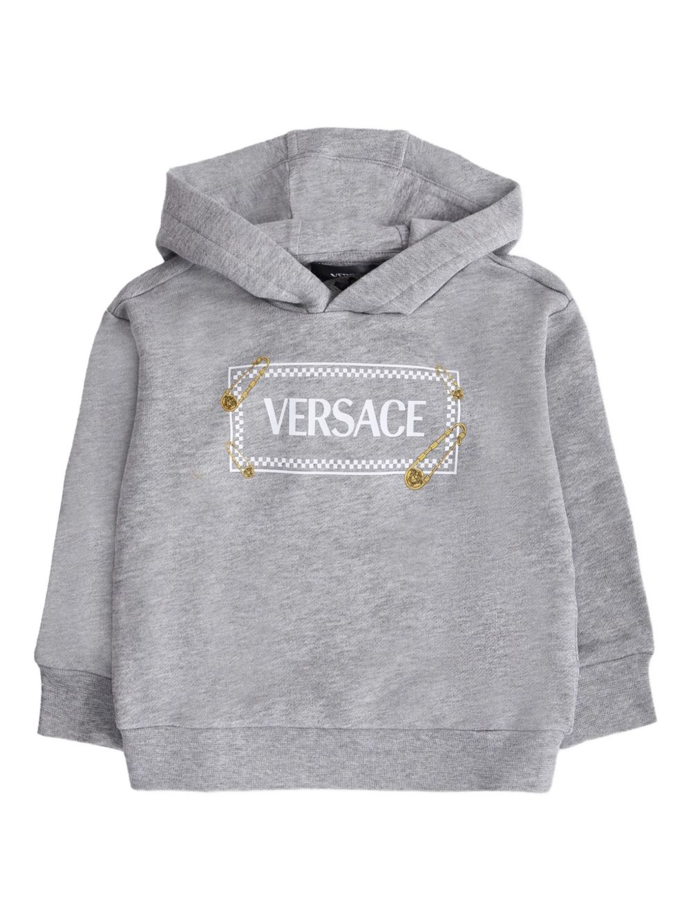 Safety-pin logo hoodie - Grey