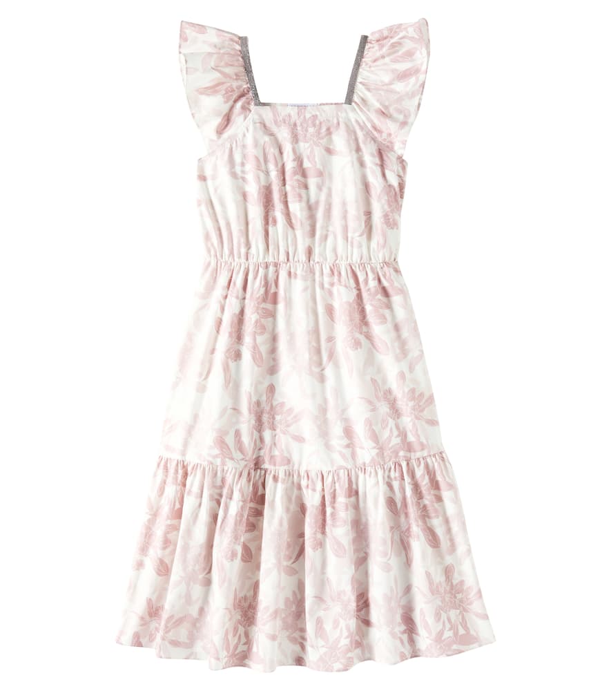 Monili floral cotton poplin dress