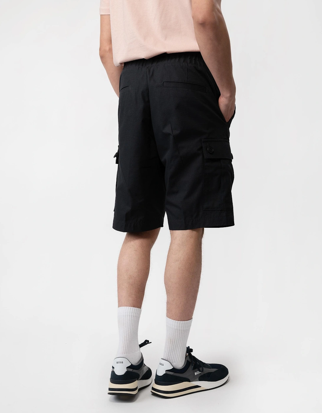 Men's HUGO Garlio242 Mens Cargo Shorts - Black - Size: 35/34/32