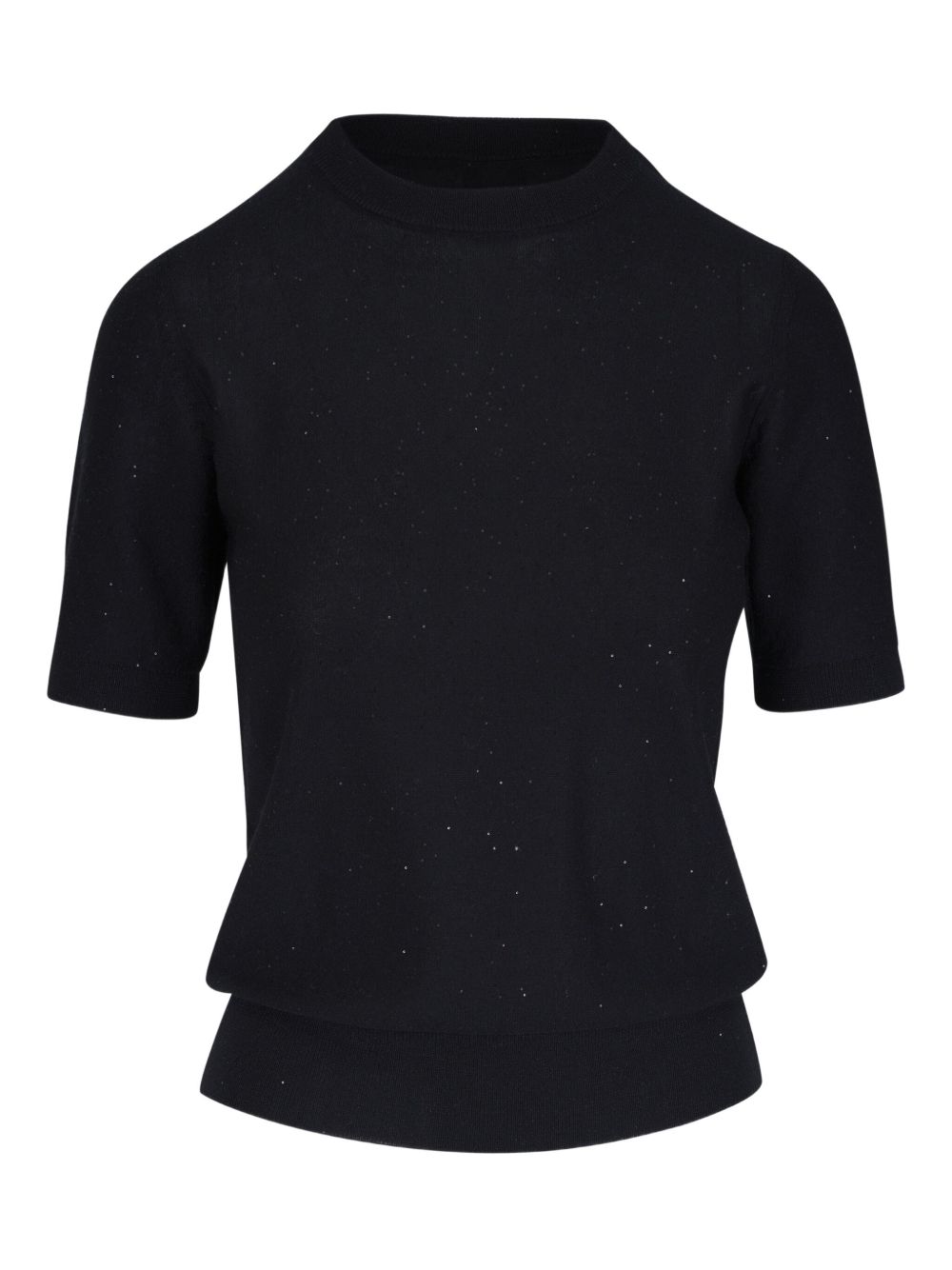 Kinross Cashmere layered top - Black