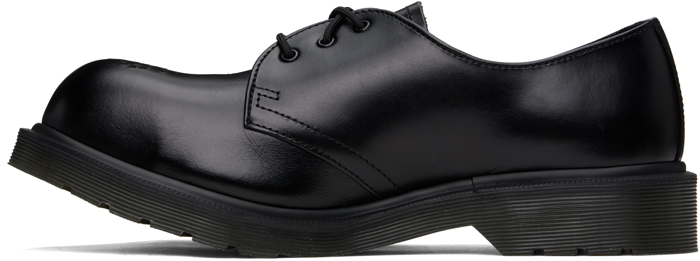 Dr. Martens Black 1461 Analine Leather Steel Toe Derbys