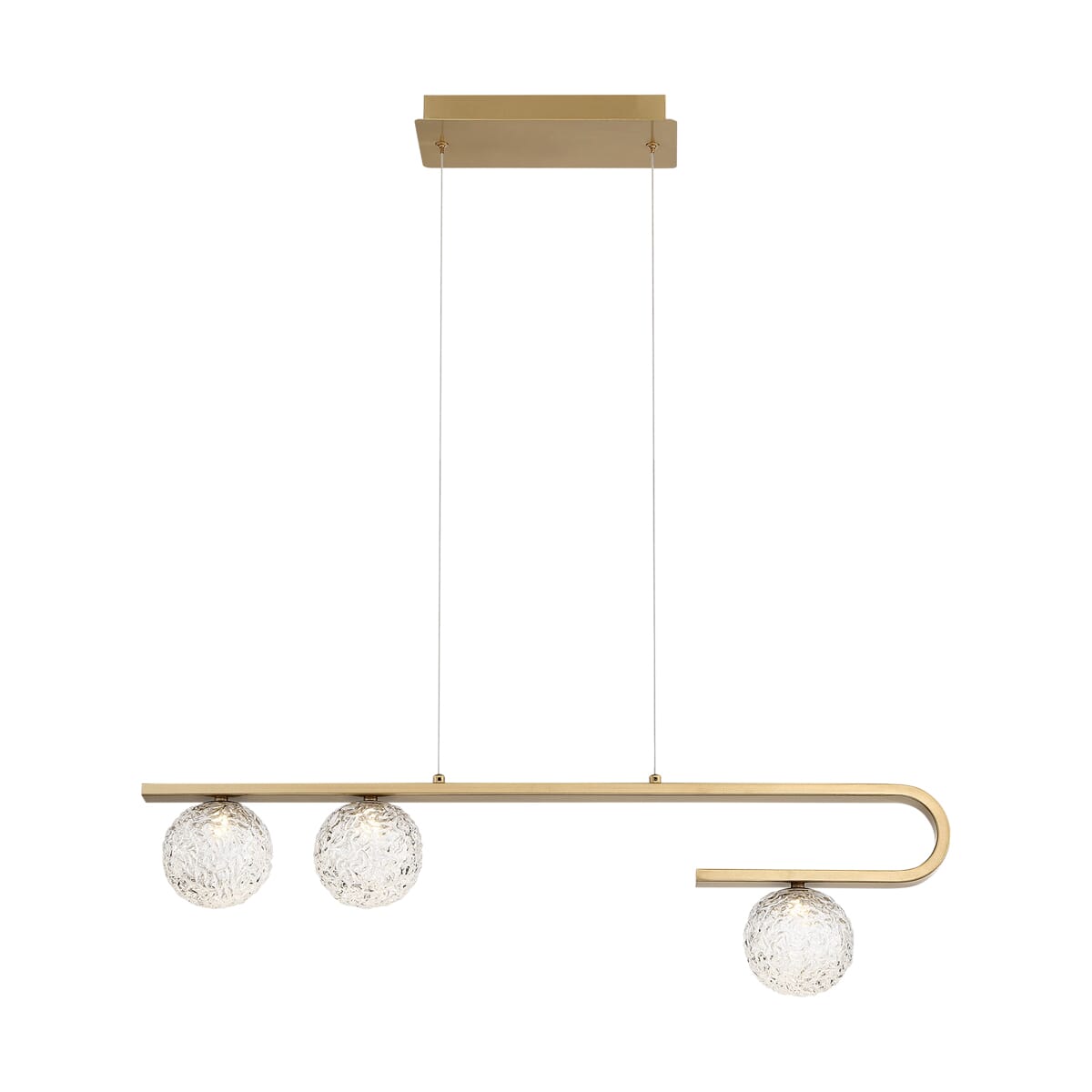 Brushed Gold LED Pendant from the Phillimore Collection