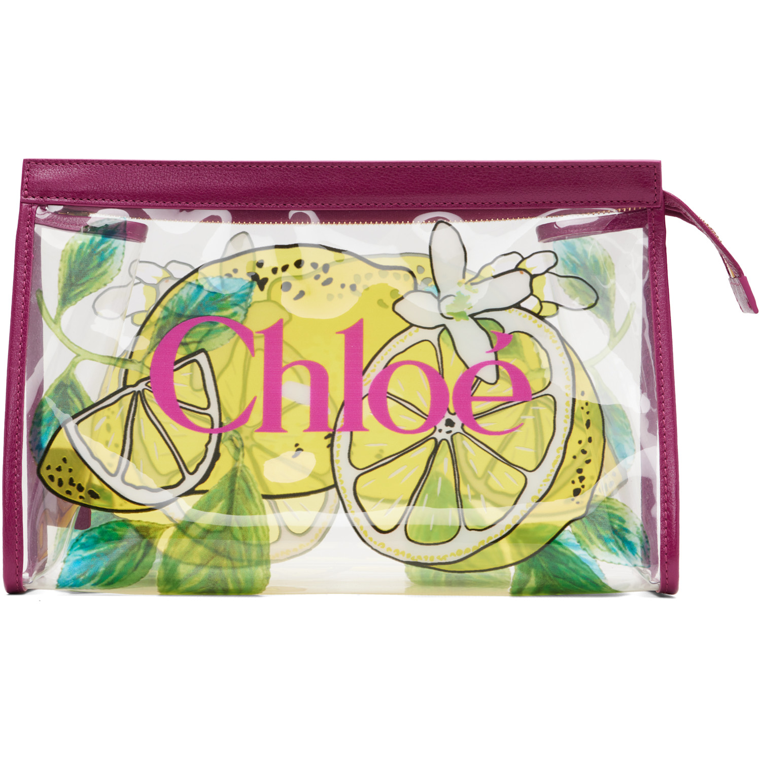 Pink & Yellow 'Soleil' Zipped Pouch