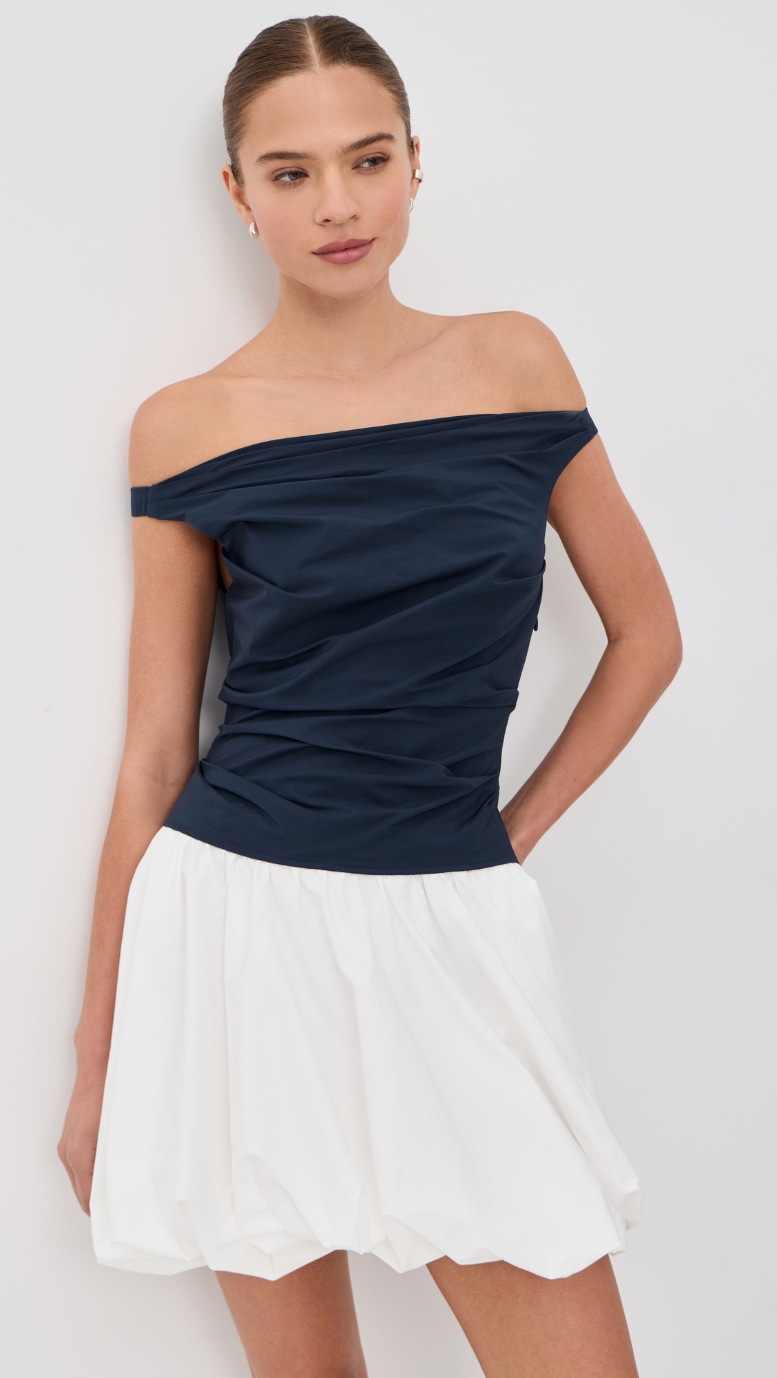 Salina Cotton Bubble Mini Dress Midnight Multi