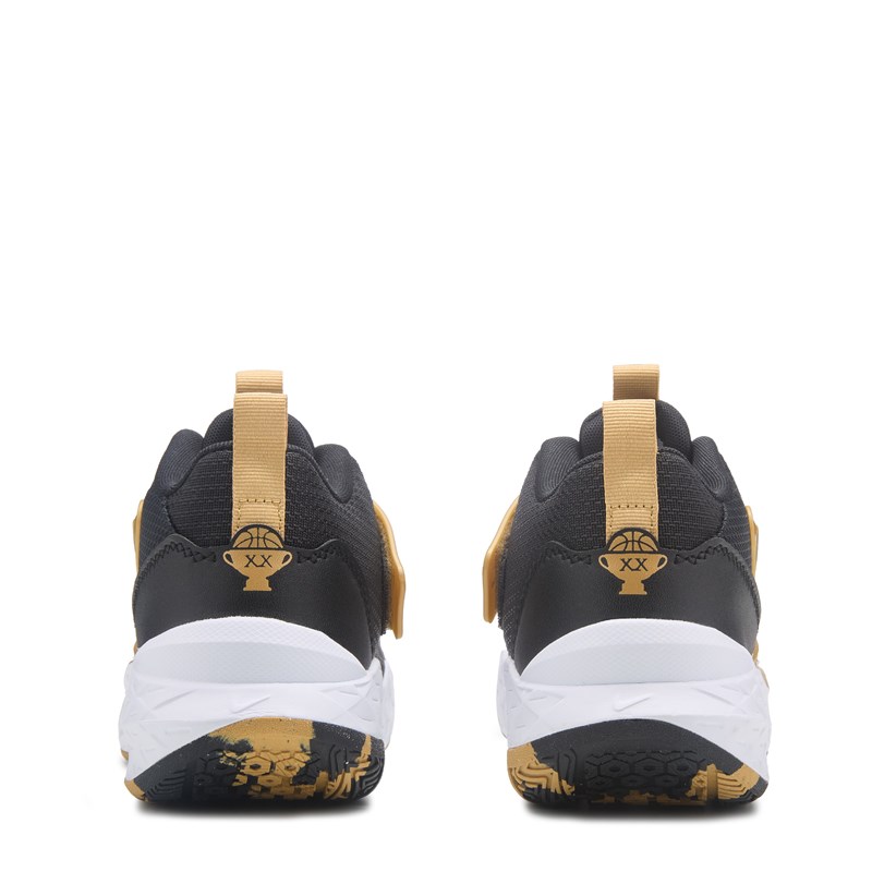 Kids' Hustle 12 Basketball Shoe Big Kid Shoes (Black/Gold)