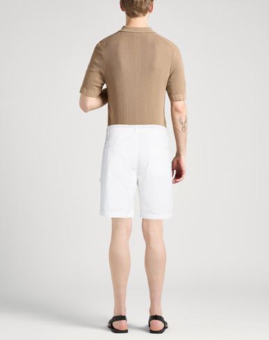 Man Shorts & Bermuda Shorts White Size 38 Cotton