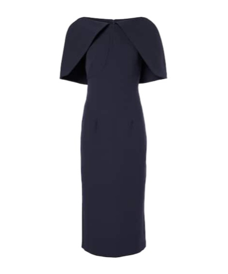Barb draped crepe midi dress